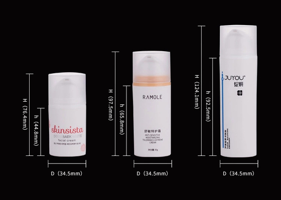 15ML 30ML 50ML PP/PCR スクリーンプリントおよび均質用用用空気のないローションポンプボトル