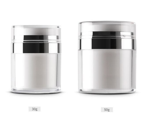 丸い形 空気のない瓶 アクリルポンプ 皮膚ケア用ローションボトル 15g 30g 50g