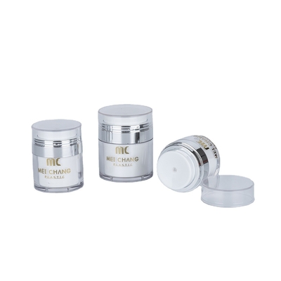 クリームアクリル化粧品の包装用 15ml 30ml 50ml のスクリーンプリント化粧品容器