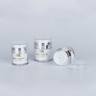 化粧品 15ml 30ml 50ml 空気のないボトル 丸い形 プラスチック製の包装 スクリーン印刷 カートンボックス 化粧品容器