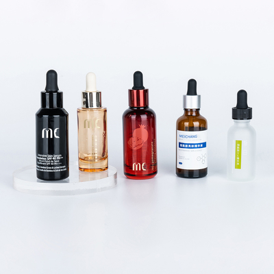 グラスラウンドドロッパーボトル 30ml 50ml 末期用とラグジュアリーエッセンス血清 チェジアン 防護