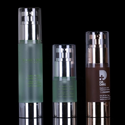 経済的なカスタムデザイン 30ml ポンプ 空気のないボトル 眼クリームとプラスティック素材