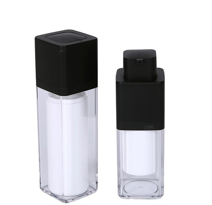 20ml 30ml 50ml 空気のないアクリルローションボトル 空気のないポンプとスクリーンプリント